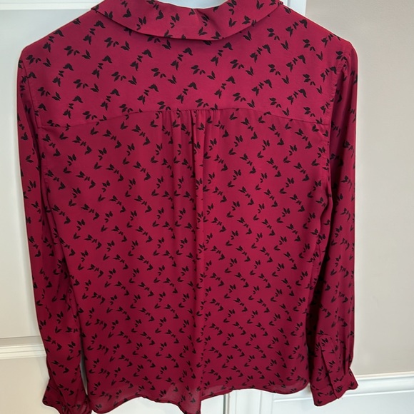 Loft Long Sleeve Button Down Blouse-size medium - Picture 3 of 5